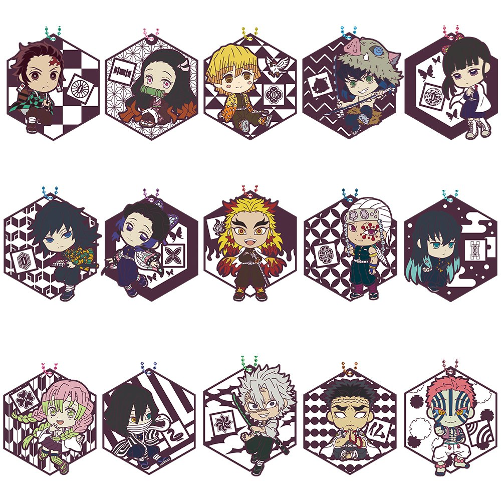 Demon Slayer: Kimetsu no Yaiba Ichibansho Orenu Kokoro to Yaiba de Susume Rubber Key Chain (C)