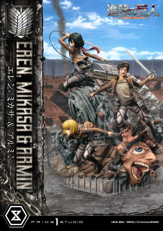 Attack on Titan Ultimate Premium Masterline Eren, Mikasa & Armin Deluxe Bonus Version