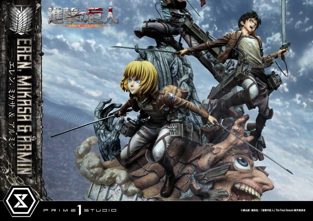 Attack on Titan Ultimate Premium Masterline Eren, Mikasa & Armin Deluxe Bonus Version