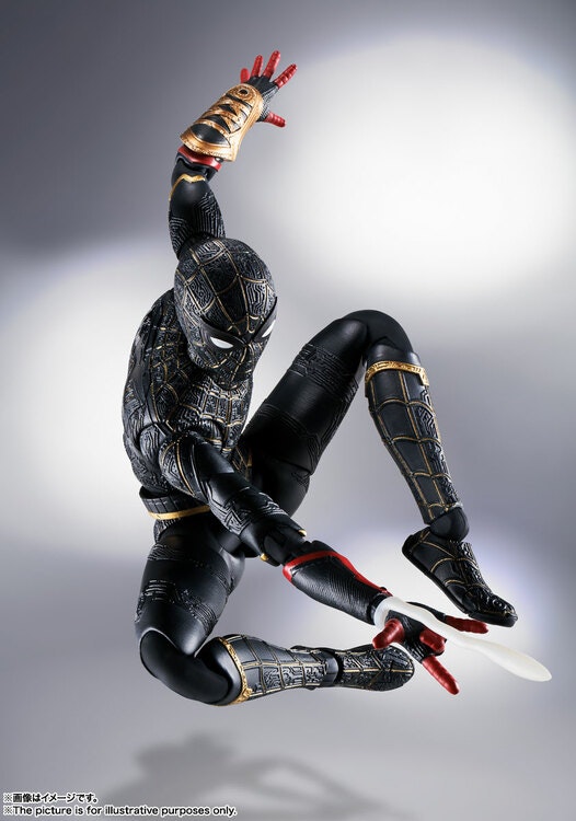 Marvel Spider-Man: No Way Home Spider-Man Black & Gold Suit (Special Set) S.H.Figuarts