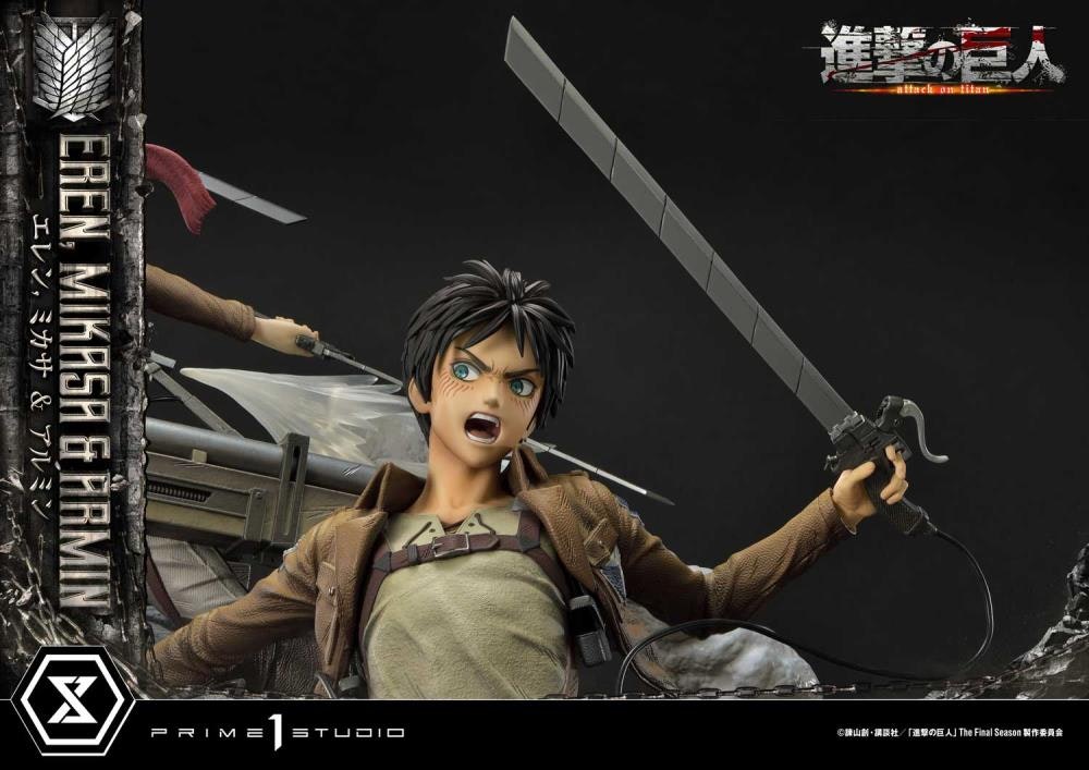 Attack on Titan Ultimate Premium Masterline Eren, Mikasa & Armin