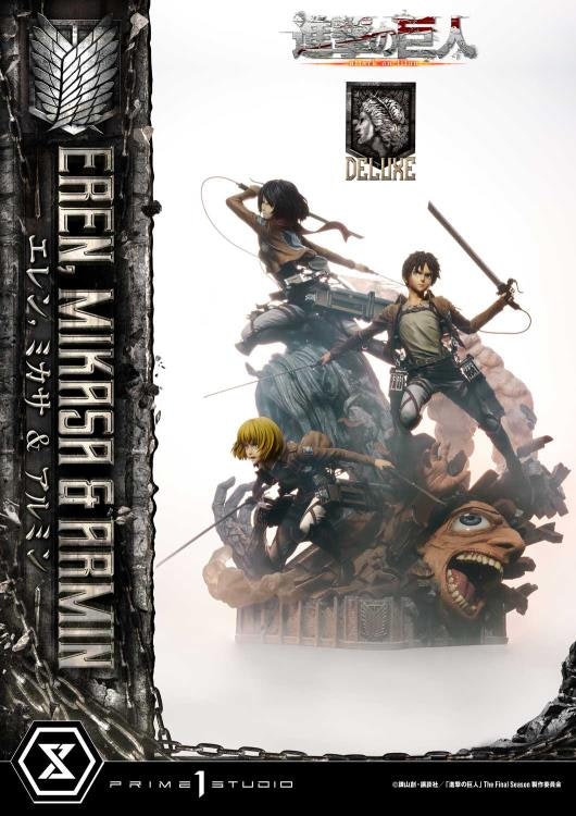 Attack on Titan Ultimate Premium Masterline Eren, Mikasa & Armin Deluxe Bonus Version