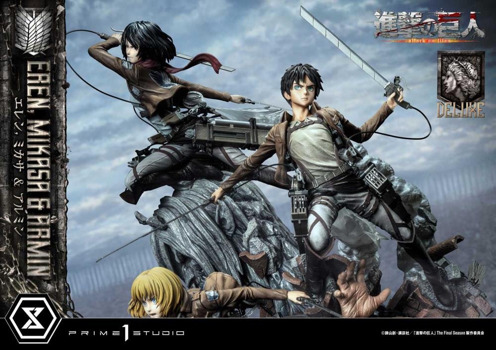 Attack on Titan Ultimate Premium Masterline Eren, Mikasa & Armin Deluxe Bonus Version