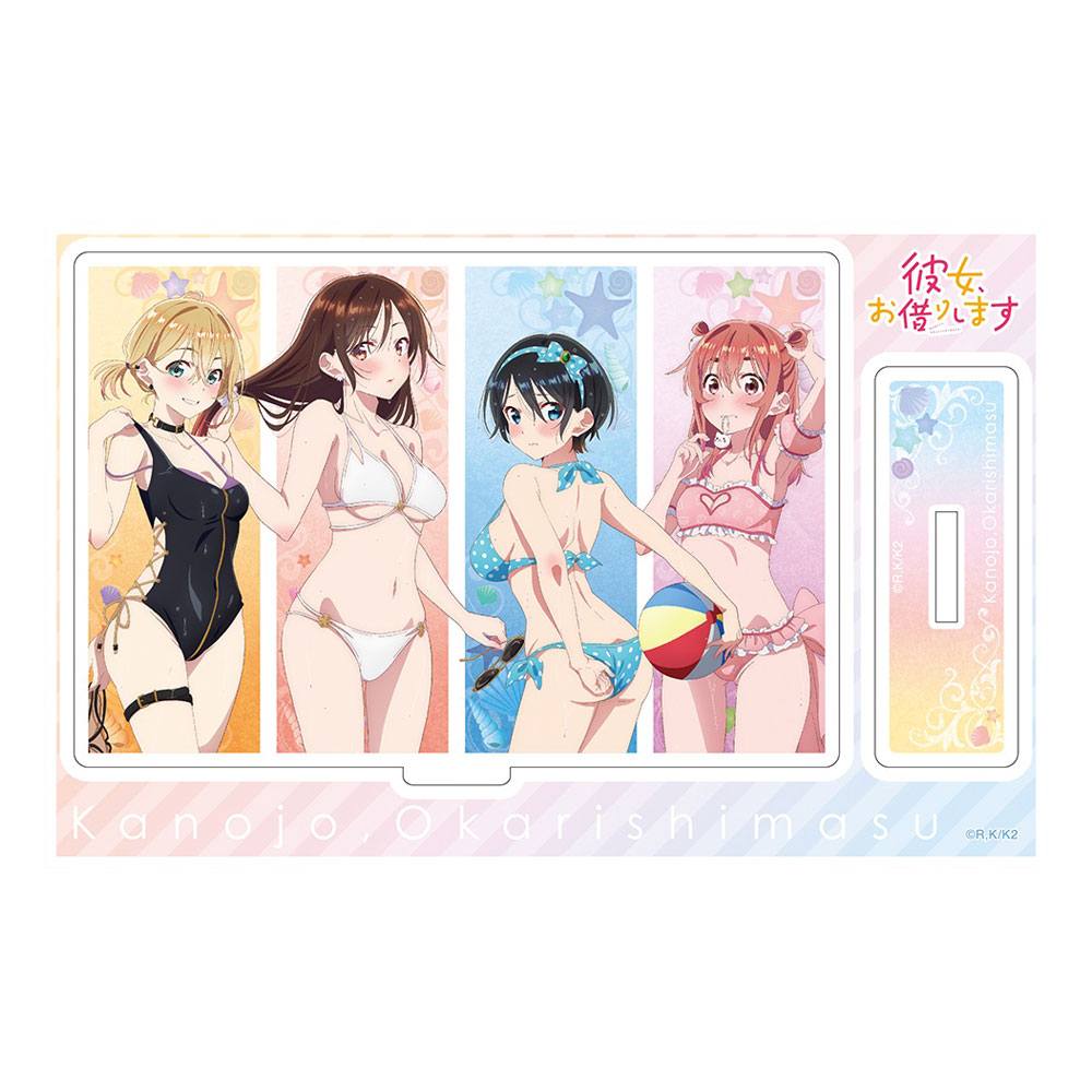 Rent A Girlfriend Swimsuit and Girlfriend Acrylic Stand