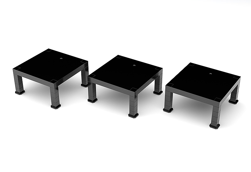 The Simple Stand: Build-On Type Three-Pack (Black)
