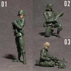 Mobile Suit Gundam G.M.G. Professional Principality of Zeon Army Soldier 1/18 Scale Set of 3 Figures
