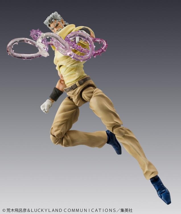 JoJo's Bizarre Adventure: Stardust Crusaders Super Action Statue Joseph Joestar and Iggy (Rerelease)