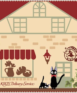 Studio Ghibli Mini Towel Kiki's Delivery Service Kiki's Bakery 25 x 25 cm
