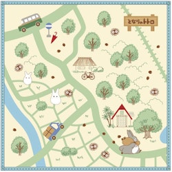 Studio Ghibli Mini Towel My Neighbor Totoro Hiking Map 25 x 25 cm