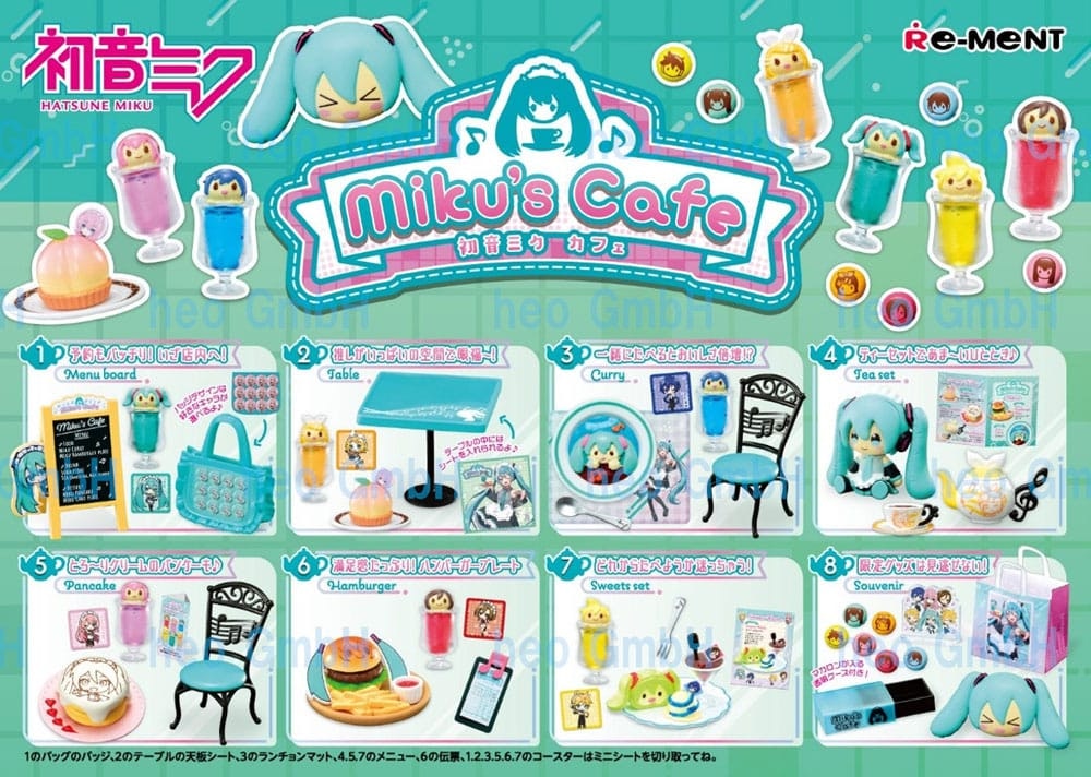 Hatsune Miku Miku's Cafe Boxed Set of 8 Accessories