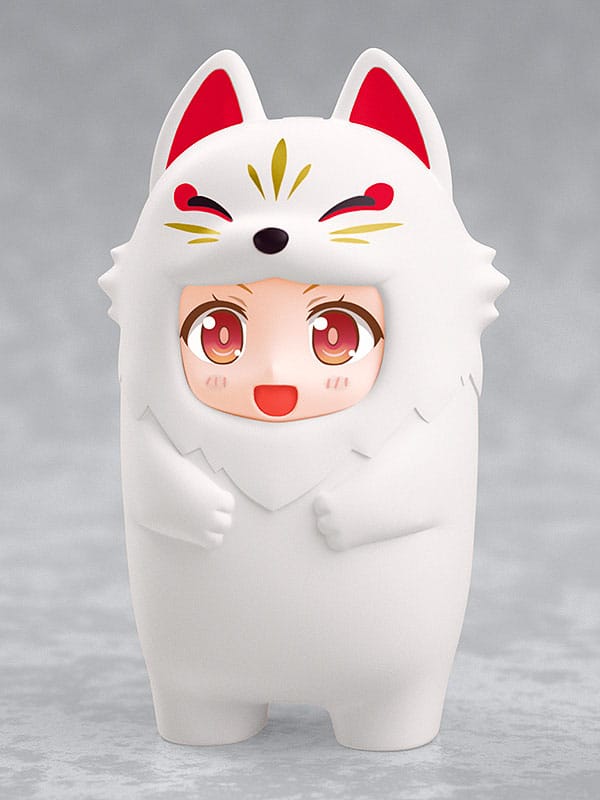 Nendoroid More Kigurumi Face Parts Case for Nendoroid Figures White Kitsune