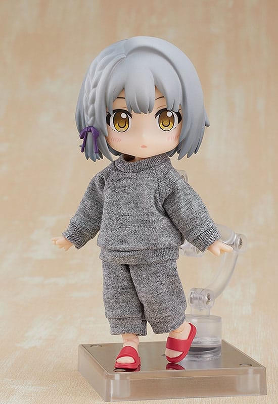 Nendoroid Doll Figures Outfit Set: Sweatshirt and Sweatpants (Gray)