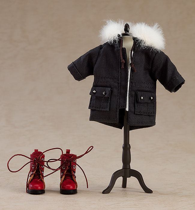 Nendoroid Doll Figures Outfit Set: Boots & Mod Coat (Black)