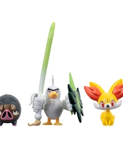 Pokémon Battle Figure Set Figure 3-Pack Fennekin & Lechonk & Sirfetch'd