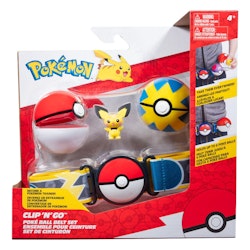 Pokémon Clip'n'Go Poké Ball Belt Set Poké Ball, Quick Ball & Pichu