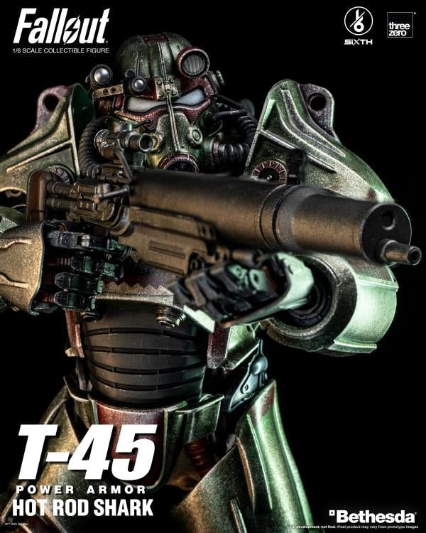 Fallout T-45 Power Armor (Hot Rod Shark) 1/6 Scale Figure