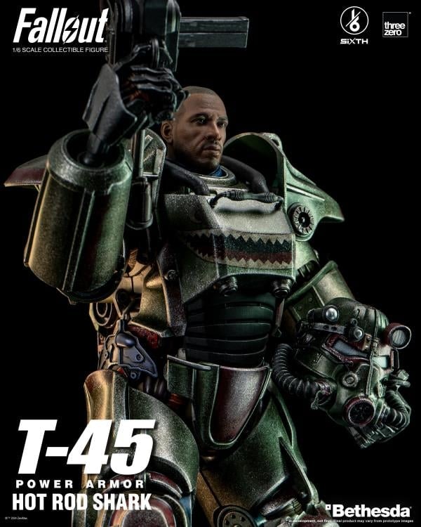Fallout T-45 Power Armor (Hot Rod Shark) 1/6 Scale Figure