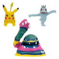 Pokémon Battle Figure Set 3-Pack Machop, Pikachu, Alolan Muk