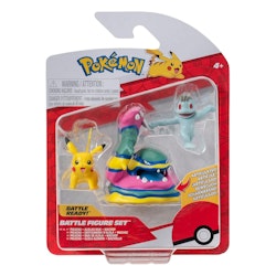 Pokémon Battle Figure Set 3-Pack Machop, Pikachu, Alolan Muk