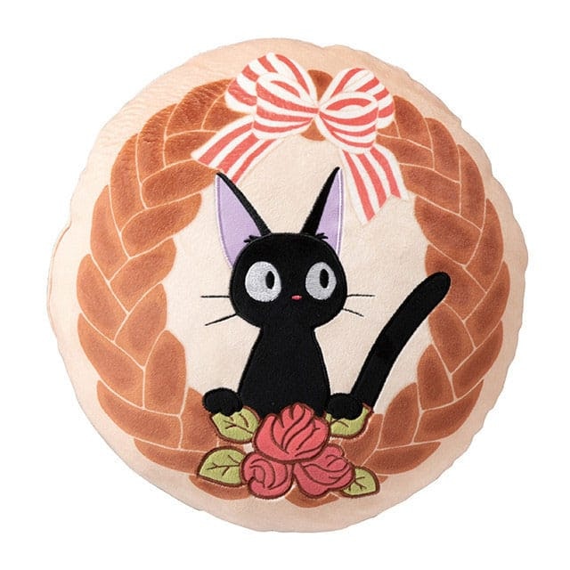 Studio Ghibli Kiki's Delivery Service Pillow Jiji Bread Wreath 35 x 35 cm