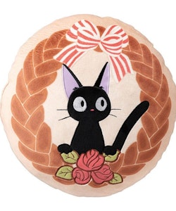 Studio Ghibli Kiki's Delivery Service Pillow Jiji Bread Wreath 35 x 35 cm