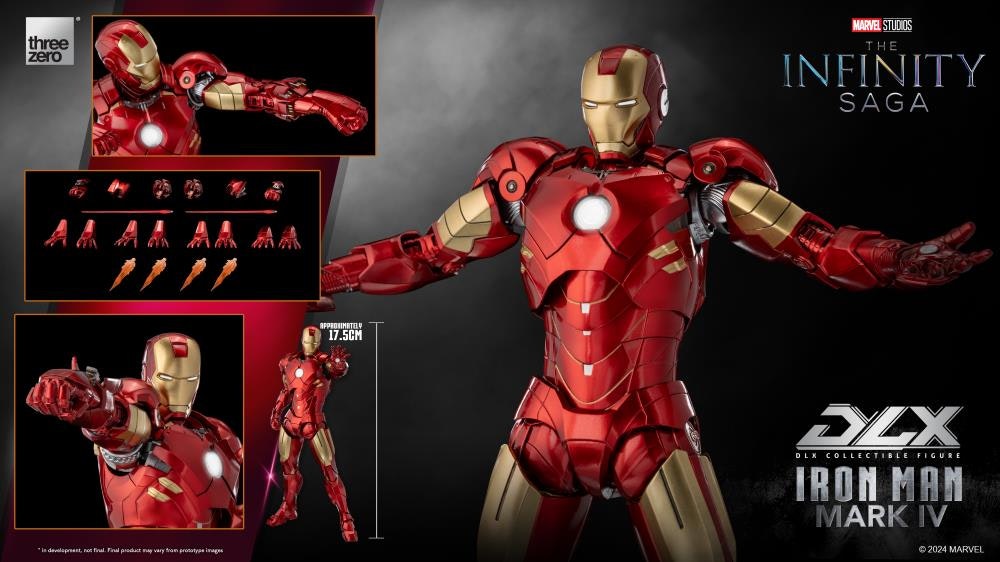 Marvel Avengers: The Infinity Saga DLX Iron Man Mark IV 1/12 Scale Action Figure