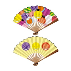 Assassination Classroom Folding Fan Koro-sensei Sticker Bomb Style