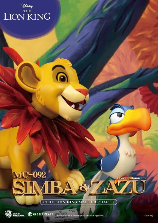Disney The Lion King Master Craft MC-092 Little Simba & Zazu Limited Edition Statue Set