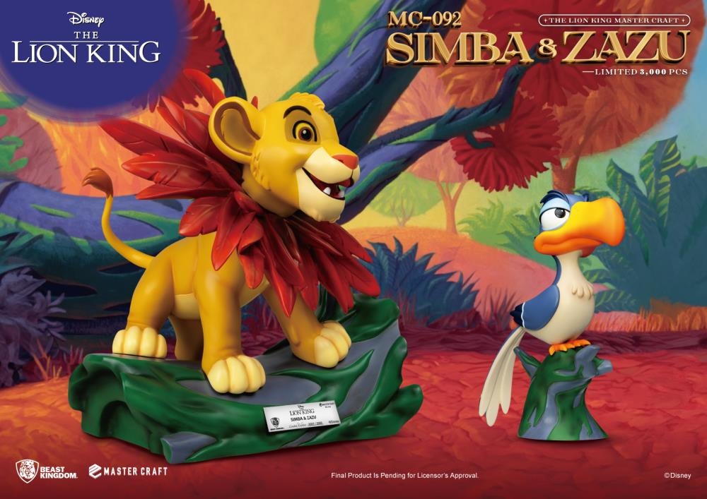 Disney The Lion King Master Craft MC-092 Little Simba & Zazu Limited Edition Statue Set