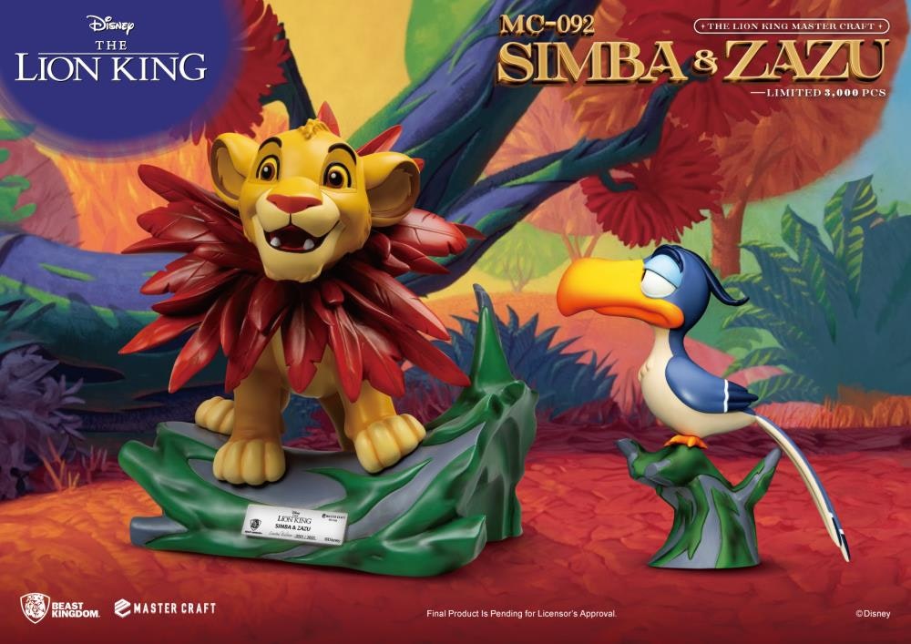 Disney The Lion King Master Craft MC-092 Little Simba & Zazu Limited Edition Statue Set