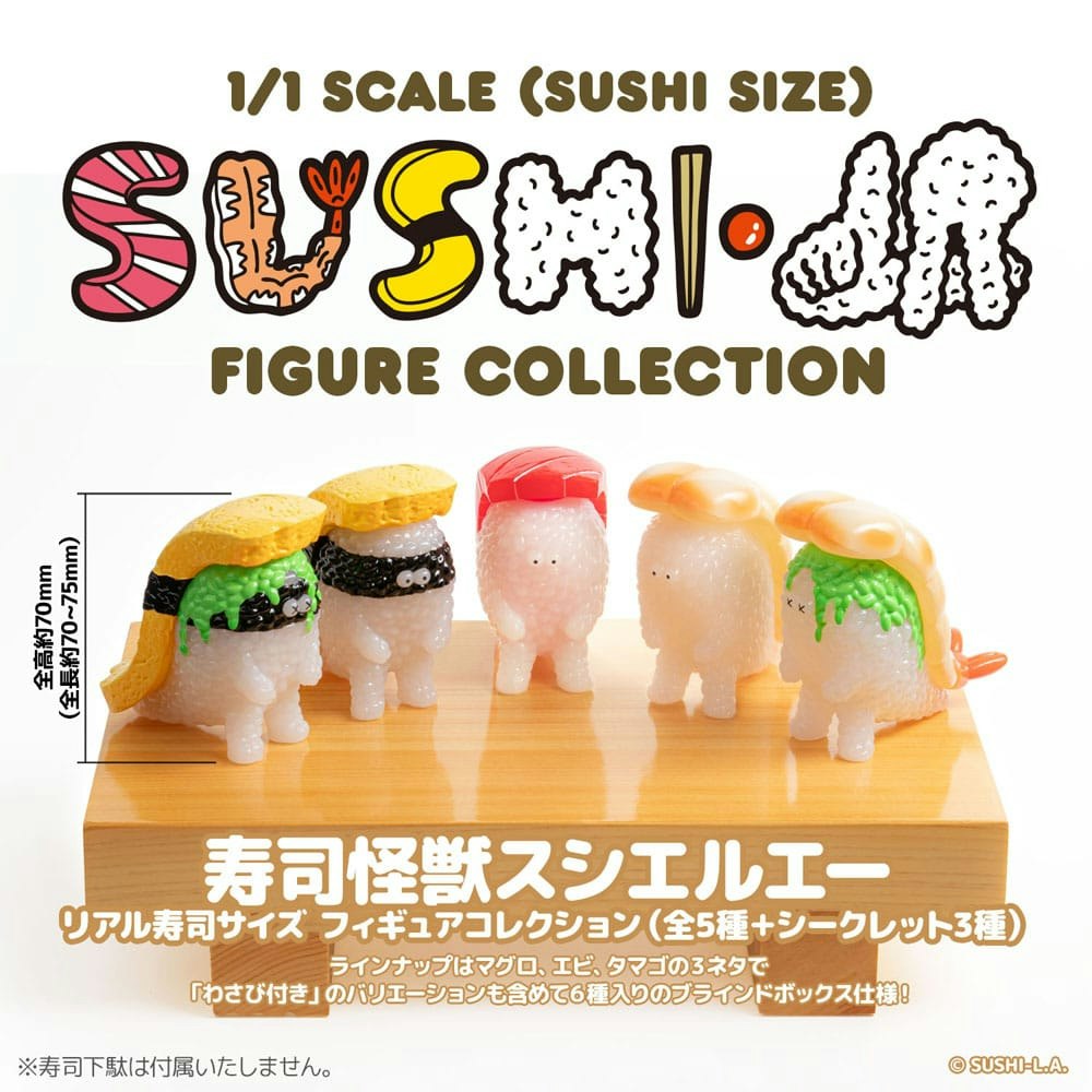 Sushi Monster Set of 6 Random Figures