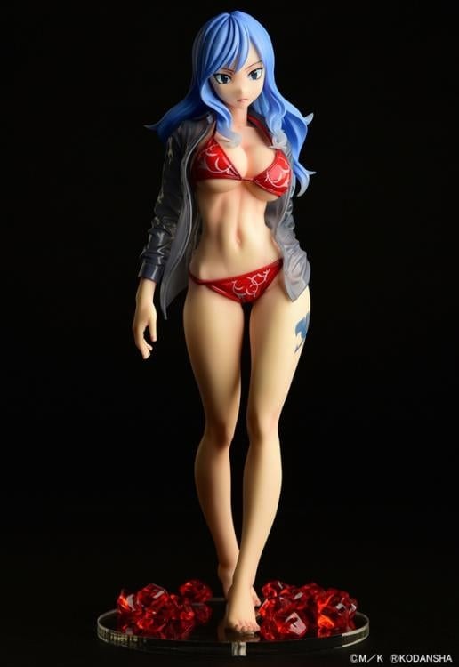 Fairy Tail Juvia Lockser (Red Bikini See-through Wet Shirt Gravure Style Ver.)