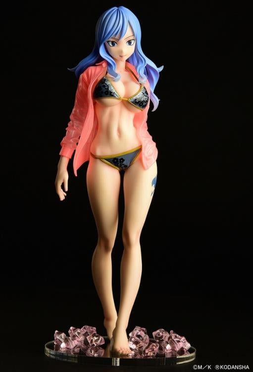 Fairy Tail Juvia Lockser (Black Bikini See-through Wet Shirt Gravure Style Ver.)