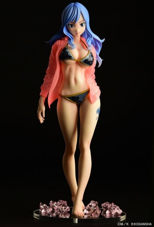 Fairy Tail Juvia Lockser (Black Bikini See-through Wet Shirt Gravure Style Ver.)