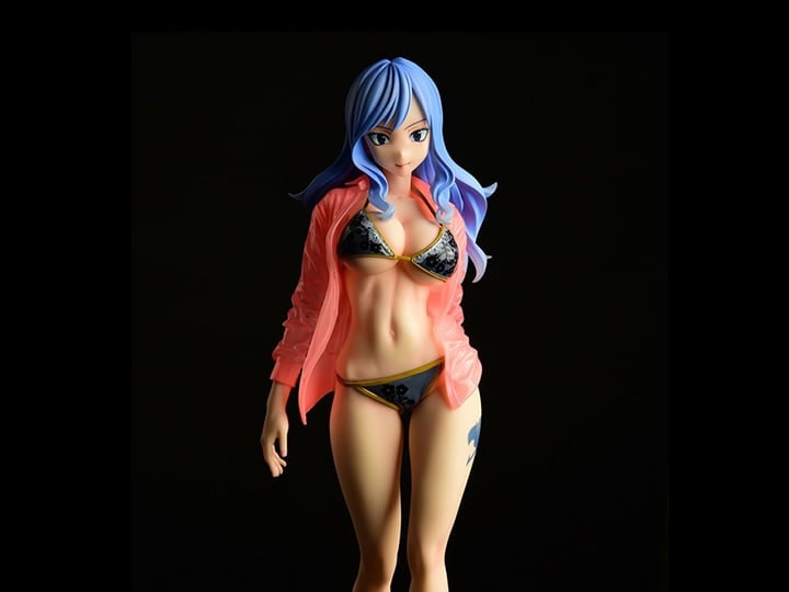 Fairy Tail Juvia Lockser (Black Bikini See-through Wet Shirt Gravure Style Ver.)