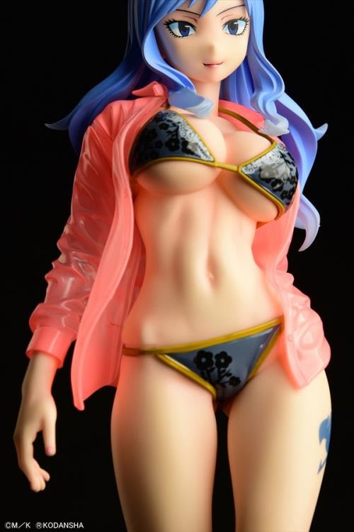 Fairy Tail Juvia Lockser (Black Bikini See-through Wet Shirt Gravure Style Ver.)