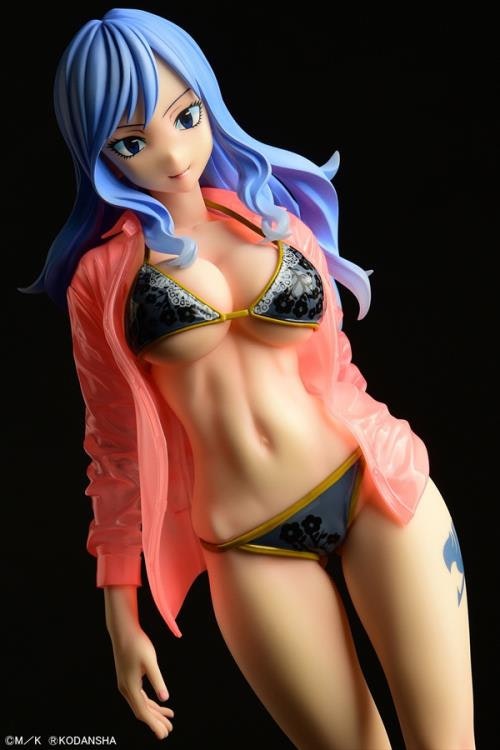 Fairy Tail Juvia Lockser (Black Bikini See-through Wet Shirt Gravure Style Ver.)