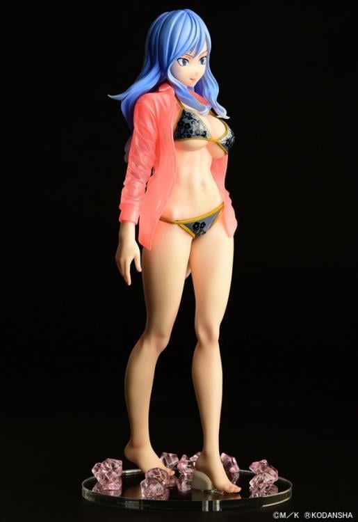 Fairy Tail Juvia Lockser (Black Bikini See-through Wet Shirt Gravure Style Ver.)