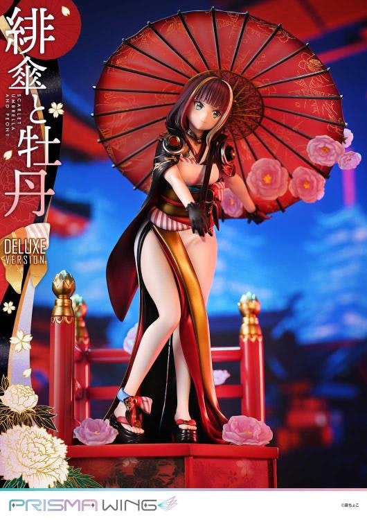 Fuzichoco Illustration Prisma Wing Scarlet Umbrella and Peony (Deluxe Ver.) 1/7 Scale Figure