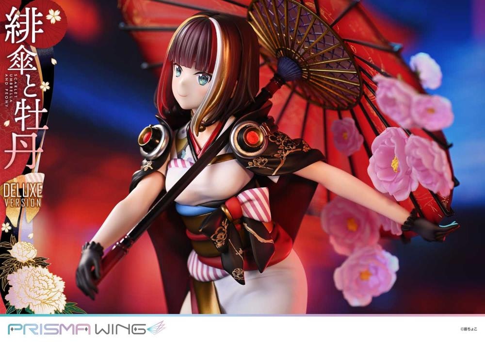 Fuzichoco Illustration Prisma Wing Scarlet Umbrella and Peony (Deluxe Ver.) 1/7 Scale Figure