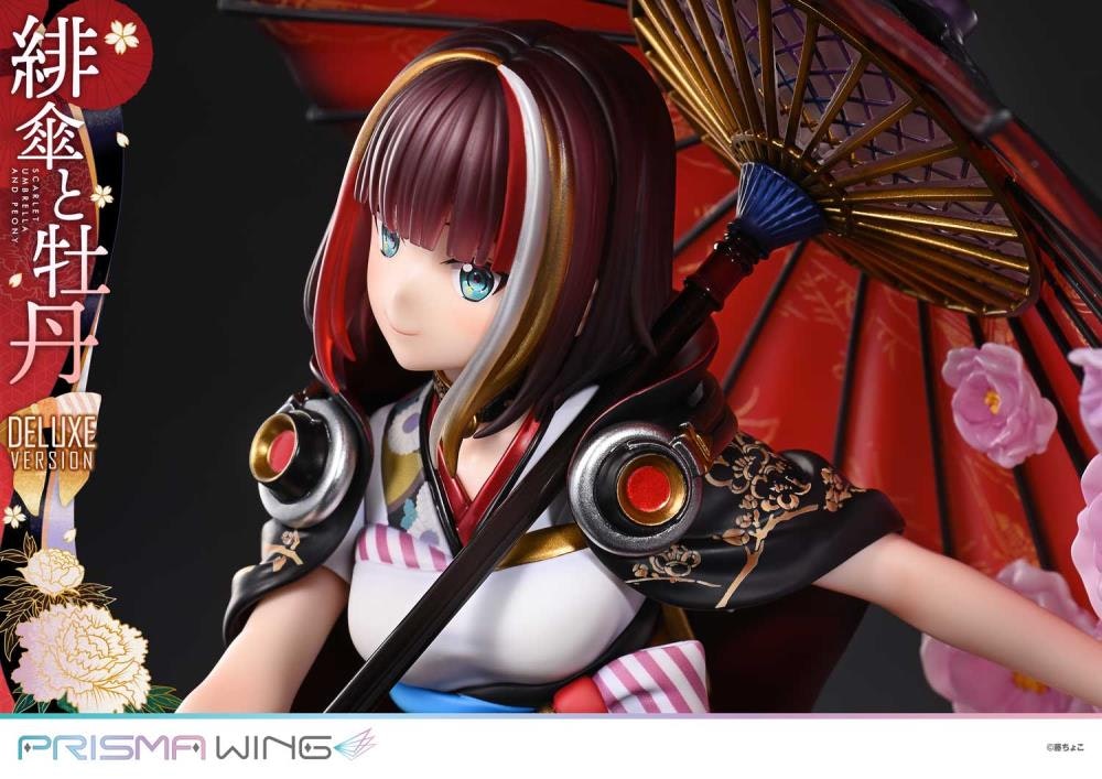 Fuzichoco Illustration Prisma Wing Scarlet Umbrella and Peony (Deluxe Ver.) 1/7 Scale Figure