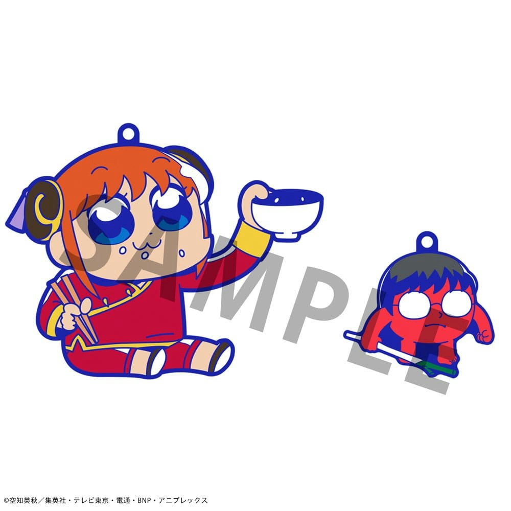 Gintama x Okawabukubu Rubber Mascot Buddycolle Rubber Charms Gintama Oshant Set