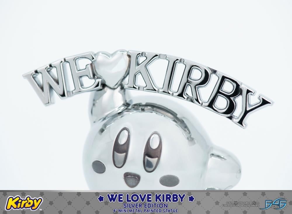 Kirby We Love Kirby (Silver Edition) Mini Metal Statue