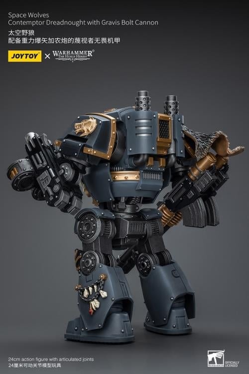 Warhammer: The Horus Heresy Space Wolves Contemptor Dreadnought with Gravis Bolt Cannon 1/18 Scale Action Figure