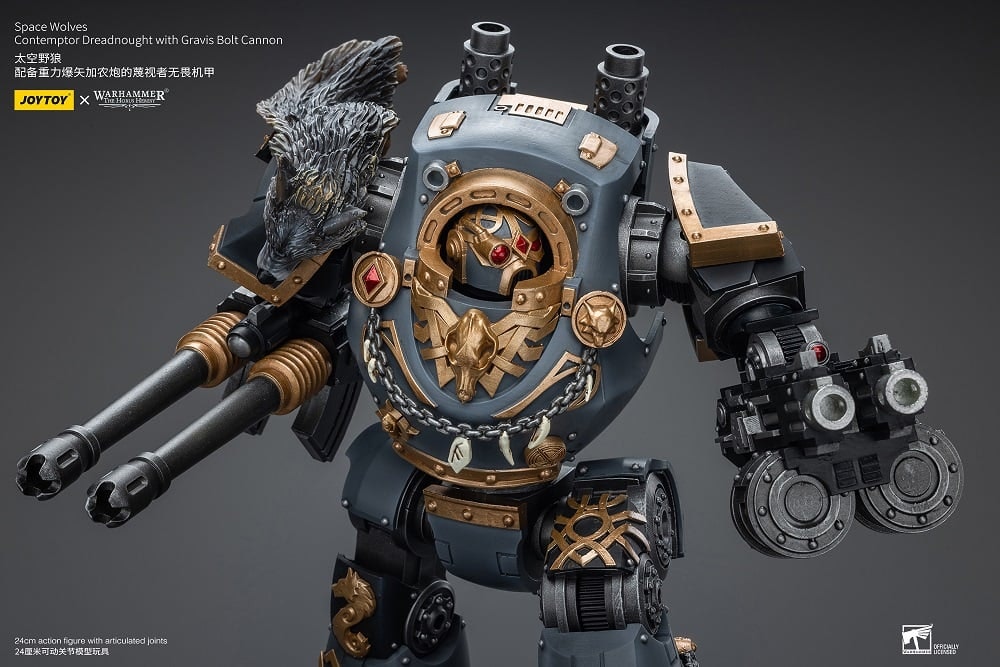 Warhammer: The Horus Heresy Space Wolves Contemptor Dreadnought with Gravis Bolt Cannon 1/18 Scale Action Figure