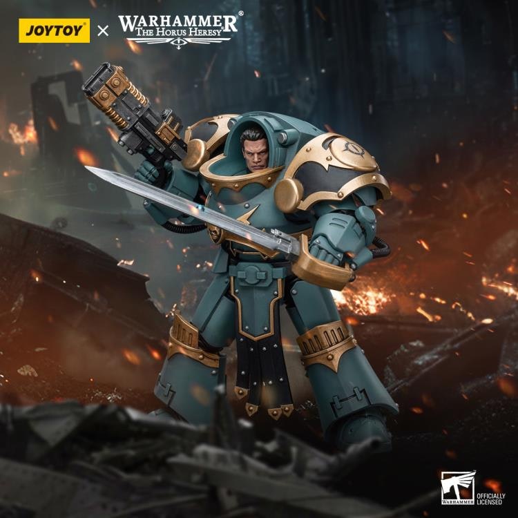 Warhammer: The Horus Heresy Sons of Horus Tartaros Terminator Squad Sergeant with Volkite Charger and Power Sword 1/18 Scale Action Figure