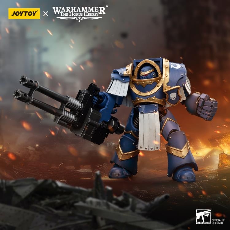 Warhammer: The Horus Heresy Ultramarines Cataphractii Terminator Squad Terminator with Reaper Autocannon 1/18 Scale Action Figure