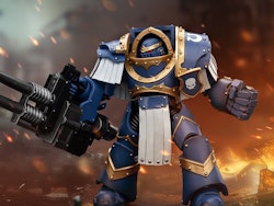 Warhammer: The Horus Heresy Ultramarines Cataphractii Terminator Squad Terminator with Reaper Autocannon 1/18 Scale Action Figure