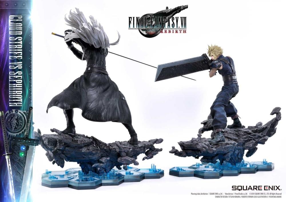 Final Fantasy VII Rebirth Square Enix Masterline Cloud Strife vs. Sephiroth 1/4 Scale Statue (With Bonus)