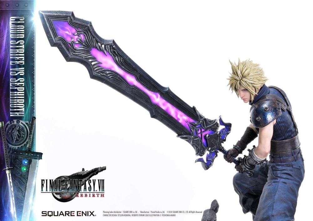 Final Fantasy VII Rebirth Square Enix Masterline Cloud Strife vs. Sephiroth 1/4 Scale Statue (With Bonus)